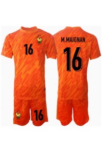 Fotbalové Dres Francie Mike Maignan #16 Brankářské Dětské Venkovní Oblečení ME 2024 Krátký Rukáv (+ trenýrky)